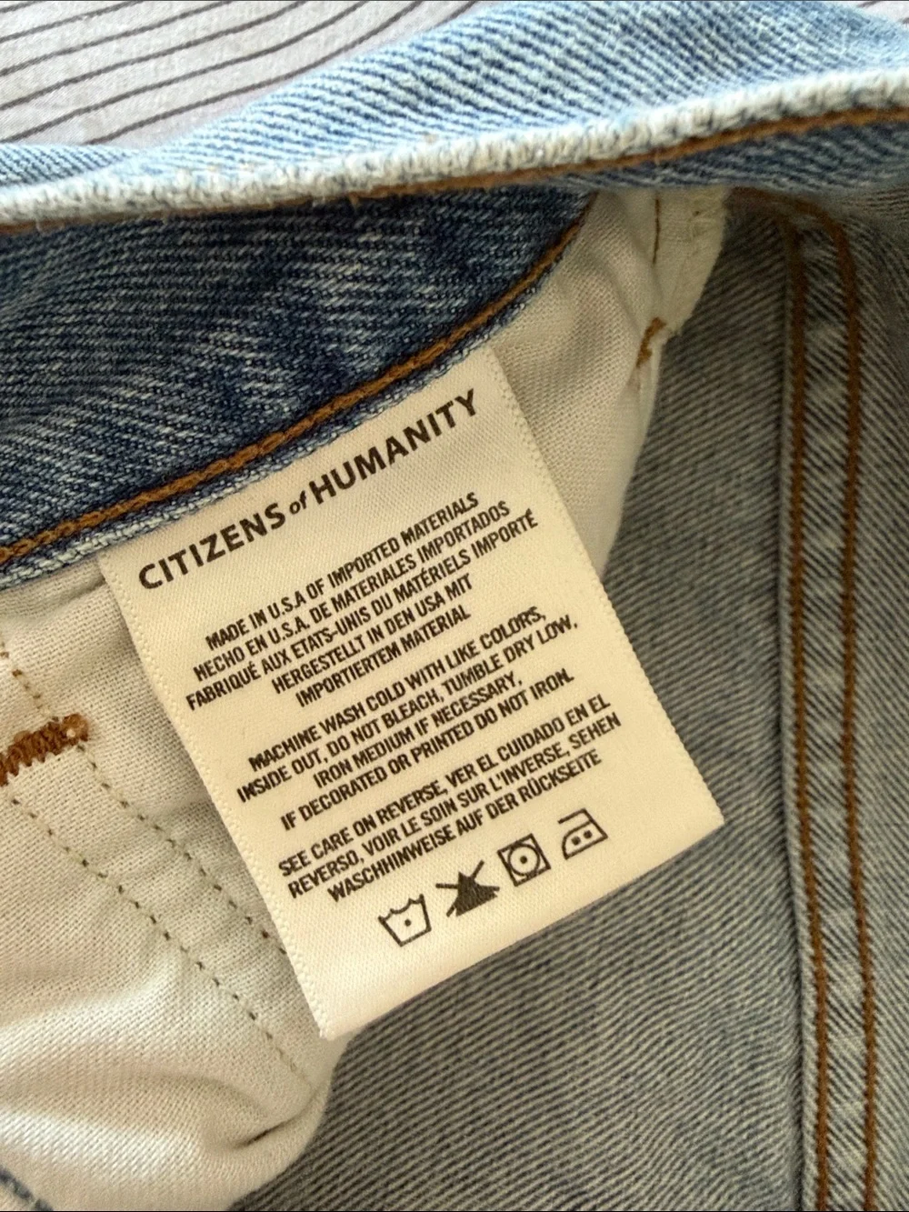 Citizens of Humanity Libby Relaxed Bootcut Light Blue Distressed Jeans